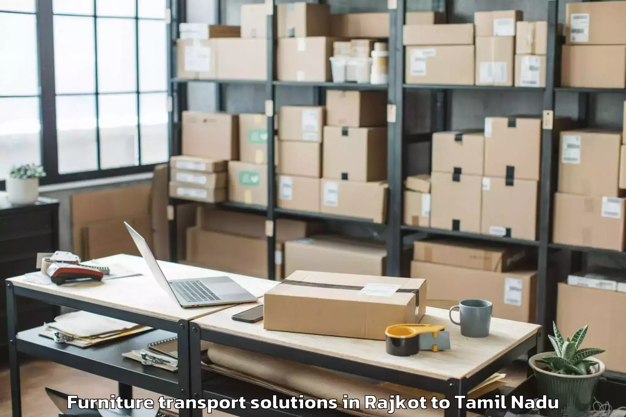 Comprehensive Rajkot to Perungudi Furniture Transport Solutions